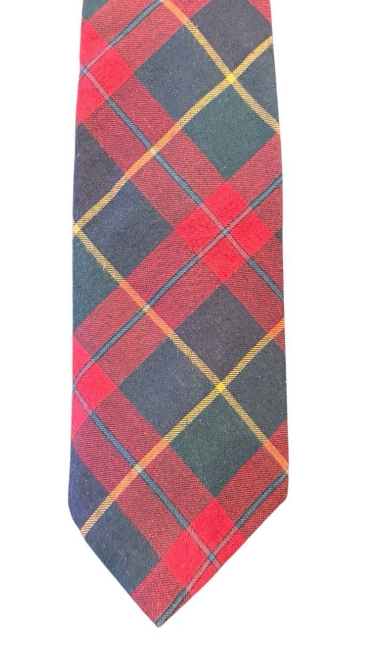 American Eagle Outfitters Vintage Tartan Plaid Cotton Flannel Tie Holidays Prepp